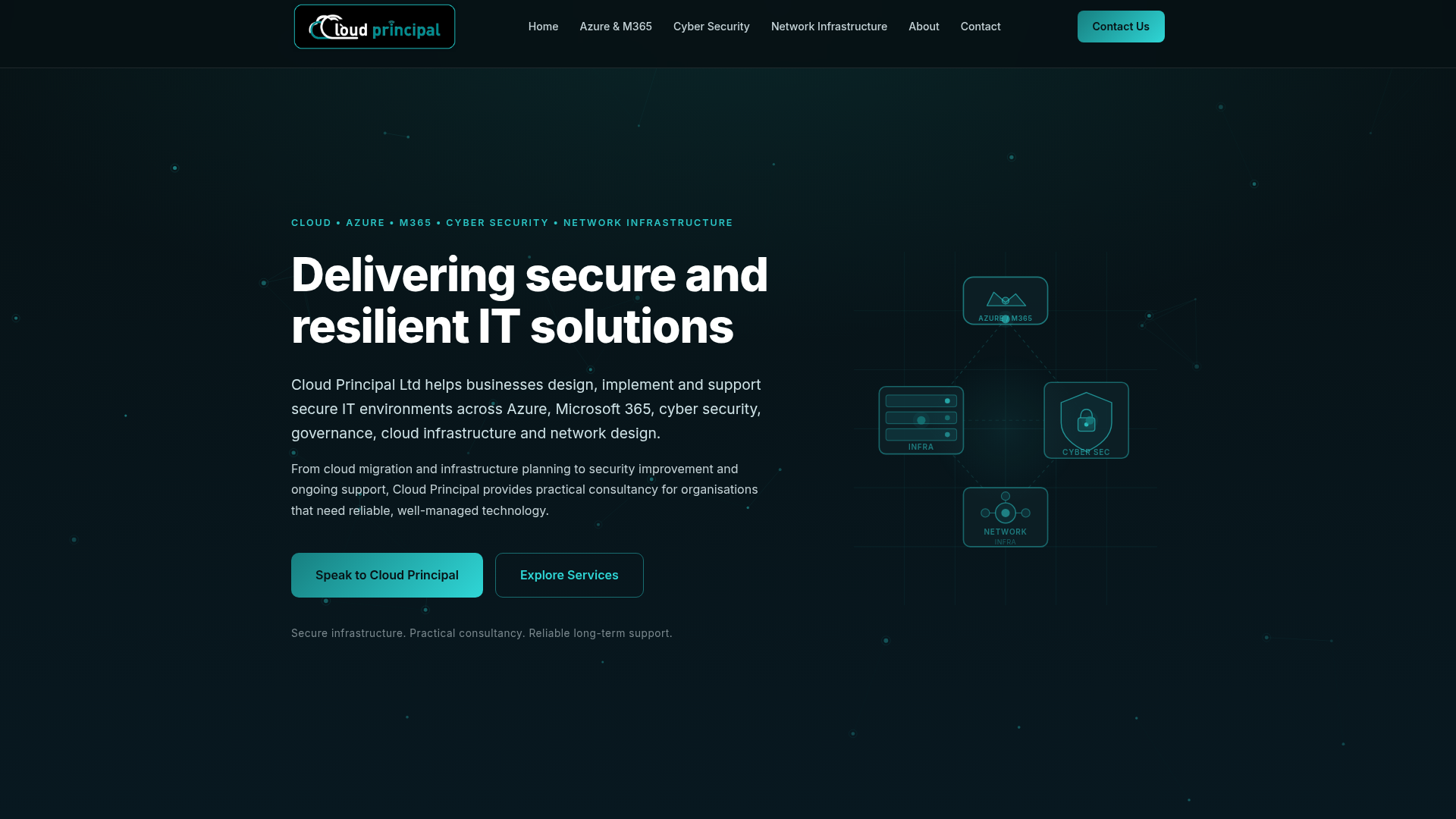 Cloud Principal website preview